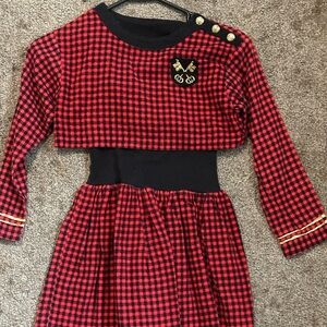 Vintage kids plaid dress
